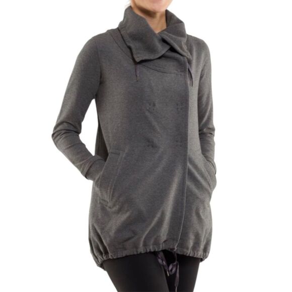 Lululemon women’s Gratitude Wrap French Terry Double Breasted Snap Front Jacket - Picture 3 of 10